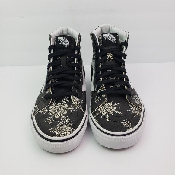 SAMPLE Vans Sk8 Hi Reissue Van Doren Skull Snowflake Mens Sz 6 Black Skate Shoes main image 4